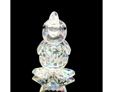 This mini drake was a member of the Beauties of the Lake collection. Made from lead clear and jet crystal with moulded open b