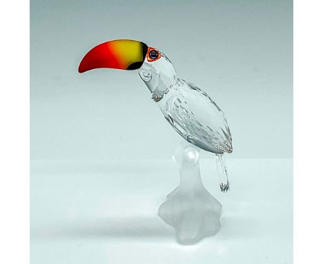 Part of the 'Feathered Beauties' collection. Clear crystal body perched on a frosted branch. Beak made from fire opal crystal