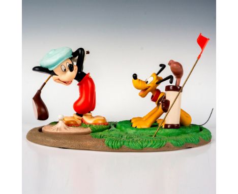 This fun grouping includes Mickey Mouse figure, titled What a Swell Day for a Game, and A Golfer's Best Friend, Pluto on the 