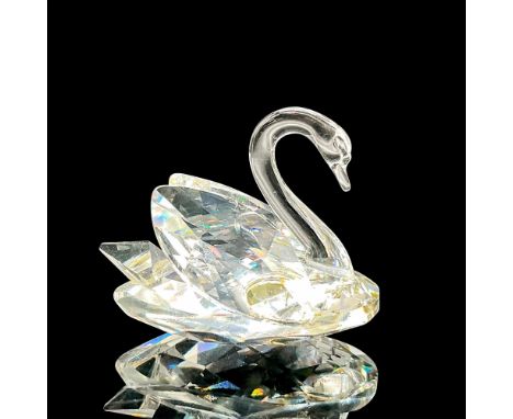 Lead crystal piece made from clear faceted crystal. Swarovski etched backstamp. This item has its original box. Box measures: