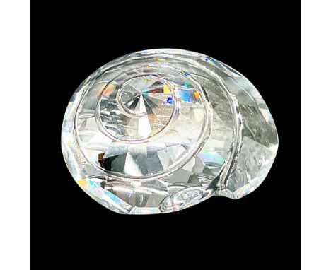 A 2007 renewal membership gift of a clear seashell. Swarovski etched marking. This item has its original box: 4"L x 4"W x 1.2