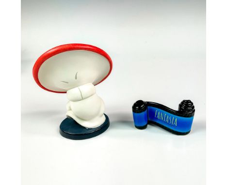 Classical Figural titled Mushroom Dancer. Ceramic figure and opening title in matte finish depicting mushroom character from 