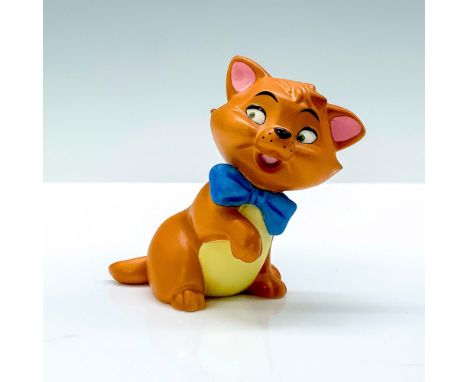 A porcelain figure of Toulouse from Disney's Aristocats sitting down with a raised paw. Walt Disney Classics Collection backs