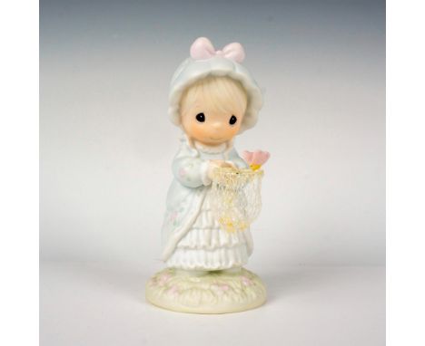 Featuring a little girl catching butterflies with her net. Precious Moments backstamp. This item has its original box. Box me
