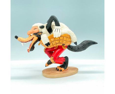 This whimsical figurine of the Big Bad Wolf in Sheep's Clothing is titled, I'm a Poor Sheep, as he tries to blend in to surpr