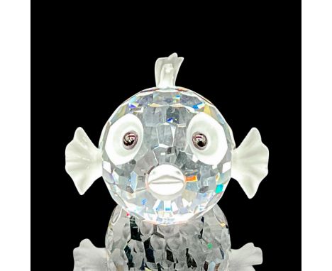 Part of the 'South Sea' theme. Clear crystal body with frosted mouth, tail, and fins, and black crystal eyes. Swarovski etche