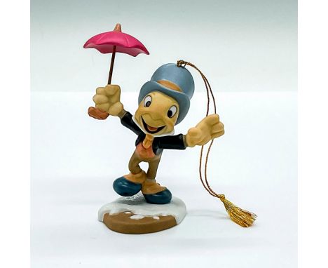 Porcelain figures with matte finish. Depicts Jiminy Cricket in the 1983 animated film, Mickey's Christmas Carol. Walt Disney 