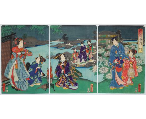 Artist: Kunisada II Utagawa (1823â€“1880)Title: BambooSeries: Genji Shochikubai no uchiPublisher: Maruya JimpachiDate: 1870Si