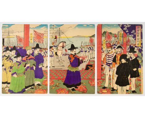 Artist: No SignatureTitle: Korea, Reform NegotiationSeries title: The First Sino and Japanese WarPublisher: Urano AsaemonDate