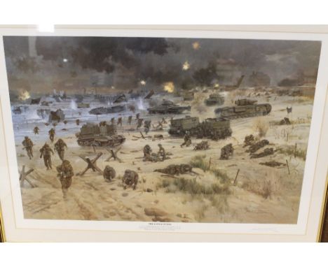 MICHAEL TURNER - A SIGNED LIMITED EDITION FRAMED PRINT, 'The Longest Day', from an original painting commissioned by The Sund