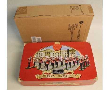 BRITAINS - TWO BOXED SETS, NO. 40293 ROYAL MARINE LIGHT INFANTRY BAND AND NO. 48004 PIPES AND DRUMS OF THE 79TH REGIMENT CAME
