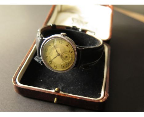 Rolex Marconi base metal manual wind gents wristwatch, arabic numerals with a second hand 