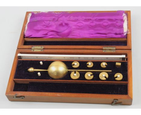 A Sikes Hydrometer in fitted case complete with original Ivory sliding ruler