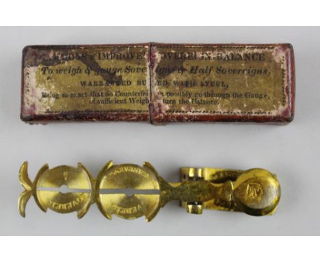 Brass Sovereign scales in original box