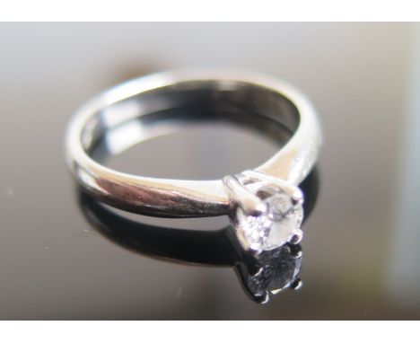 Platinum Diamond Solitaire ring 0.25ct diamond weight size L weight 4.0 grams