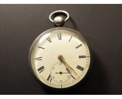 George IV silver pocket watch, hallmarked Chester 1827, the white enamel dial with black roman numerals, surrounded by a minu