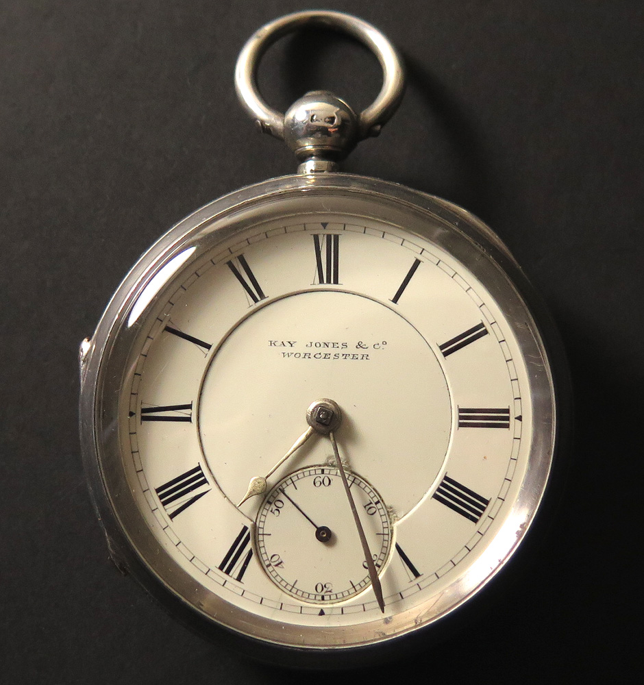 Kay jones & Co Worcester, silver fusee pocket watch, hallmarked London ...