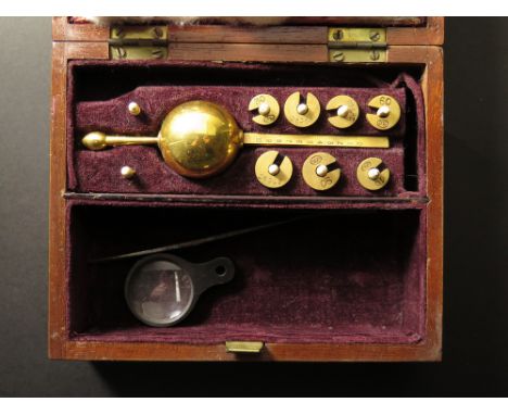 Sike`s mahogany cased Hydrometer, retailed by J. Long of London, approx length 10cm