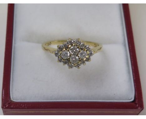 18ct Diamond set Ladies Ring, total 0.50 ct diamond weight size O weight 3.5 grams