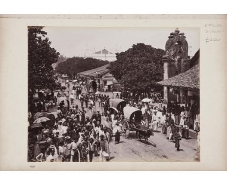 Collection of early photography of Ceylon, including three by Charles T. Scowen, black and white photographs [Sri Lanka (Ceyl
