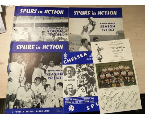 Tottenham Football Memorabilia: Complete set of 11 photos from 60/61 issued by The Star. C/W 1961 compliment slip, Spurs in A