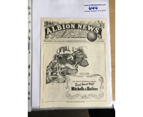 45/46 West Brom v Tottenham Football Programme: Very good condition with no team changes. Ex bound volume with covers.