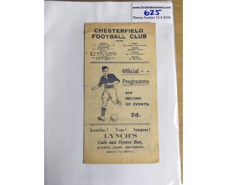 46/47 Chesterfield v Tottenham Football Programme: Good condition with no team changes.