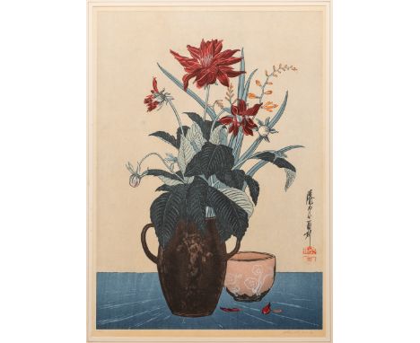 Yoshijiro Urushibara (1888-1953), signed and inscribed in the margin, numbered '22 Y Urushibara', 39 x 28cm; together with Oh