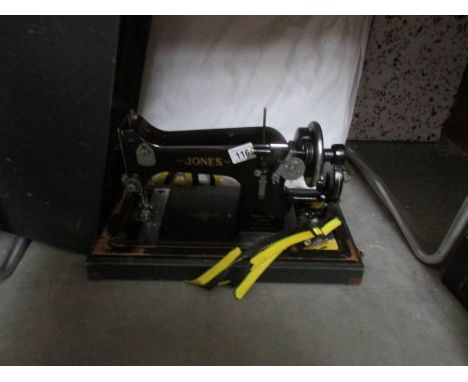 A vintage Jones sewing machine
