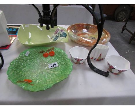 A mixed lot of pottery including Carlton ware, Poole, Finnish etc