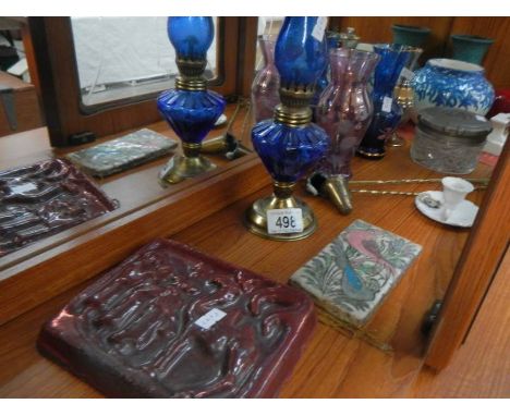 A shelf of miscellaneous items