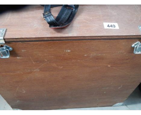 An old wooden trunk