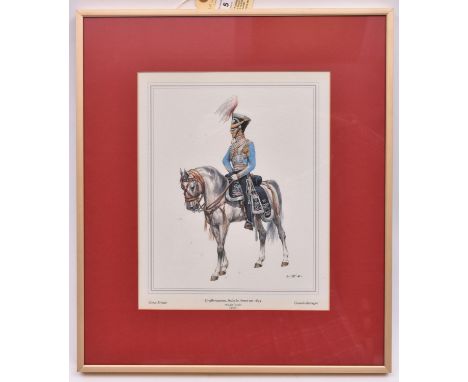 Cigarette Cards: Players “Uniforms of the Territorial Army”, set of 50 mounted in two glazed frames; “Military Uniforms of th