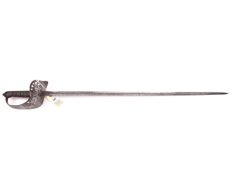 A Grenadier Guards officer's sword, slender, straight, fullered blade 32½”, by Wilkinson, no 18644 (for 1872) on backstrap, e