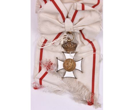 Monaco: Order of the Grimaldi (established by Prince Rainier III 1954), sash and sash badge, obv central device of mounted kn