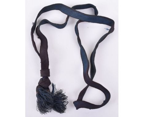 WW2 Japanese Officers Sword Knot: Brown and blue sword knot in used condition