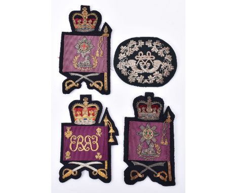3x EIIR Guards Warrant Officers “Colour” Arm Badges, being two early examples for Coldstream Guards, Scots Guards and then a 