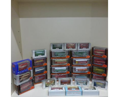 A collection of 29 Exclusive First Edition buses and coaches - all boxed, one missing internal plastic wrap otherwise good 