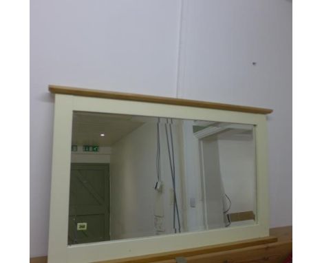 A painted wall mirror - 64cm x 104cm 