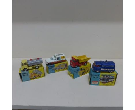 Corgi - 4 boxed vehicles, Neville cement tipper no 460 - some slight wear, wear to box - Kennel service wagon with 4 dogs 486