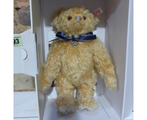 A Steiff Diamond Jubilee bear with pendant - boxed, as new - RRP £145 