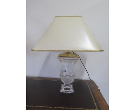 A Nachtmann Crystal glass table lamp - Height 58cm - with shade - in good working condition 