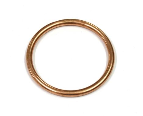A 9ct gold hollow round section bangle, by Henry Griffith &amp; Son, Birmingham, internal diameter approximately 72mm, 11.66g