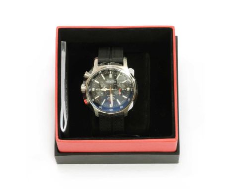 A gentlemen's stainless steel Vostok 'Expedition North Pole' quartz chronograph strap watch, model no. VK64-592A559, 43mm dia