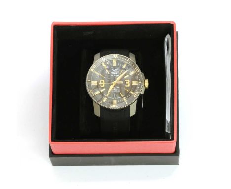 A gentlemen's titanium Vostok 'Ekranoplan Caspian Sea Monster' automatic strap watch, model no. NH35A-546H515, 47mm diameter 