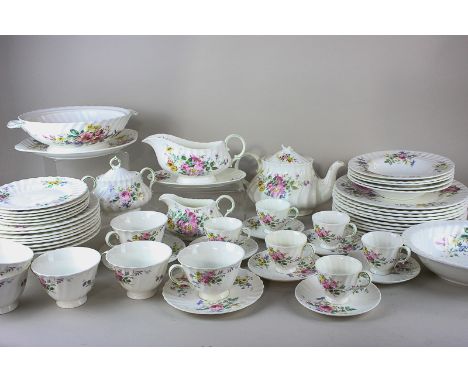 A Royal Doulton 'Arcadia' part tea and dinner service including eleven dinner plates, eight dessert plates, six side plates, 