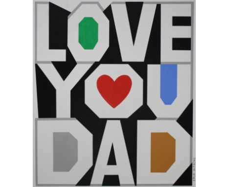 Erik Nitsche (Swiss, 1908 - 1998) "Love You Dad" Signed lower right. Original Mixed Media painting on Illustration Board. Pro