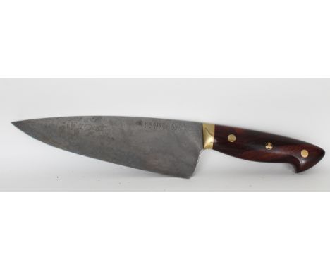 Bob Kramer 13-Inch Damascus Steel Custom Kitchen Knife with original protective case. With 400 layers of carbon steel in Dama