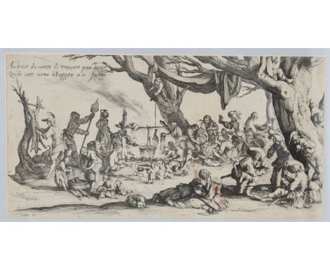 Jacques Callot (French 1592-1635) The Feast of the Bohemians, 1621 Etching and engraving with an unidentifiable watermark Sig