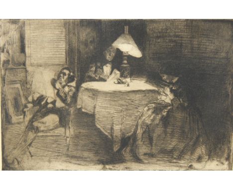 James McNeill Whistler (American 1834-1903) The Music Room,1859 Etching and drypoint on laid paper. Kennedy 33 Provenance: Ca